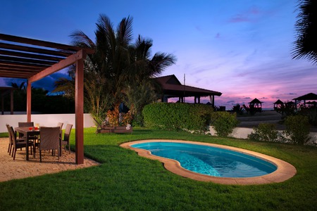 Kaapverdie Villa met zwembad aan het strand te koop